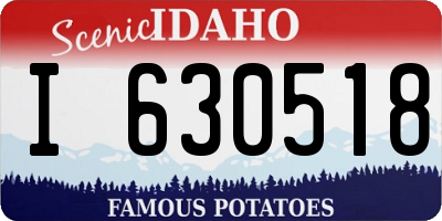 ID license plate I630518