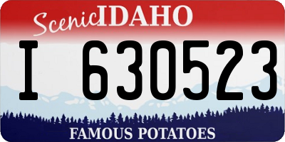 ID license plate I630523