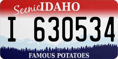 ID license plate I630534