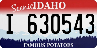 ID license plate I630543