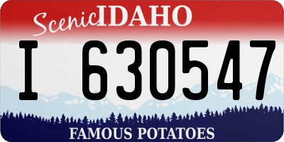 ID license plate I630547