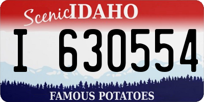 ID license plate I630554