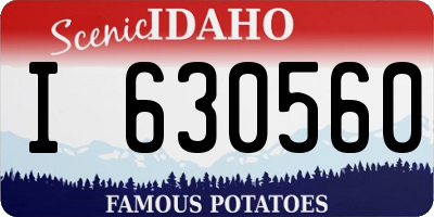 ID license plate I630560