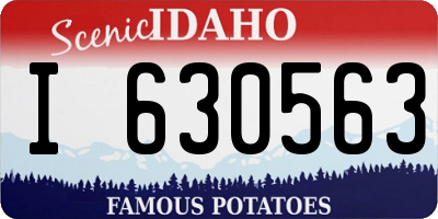 ID license plate I630563