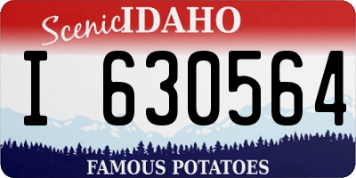 ID license plate I630564