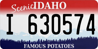 ID license plate I630574