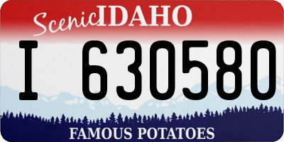 ID license plate I630580