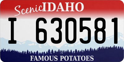 ID license plate I630581