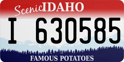ID license plate I630585