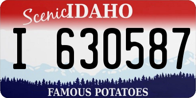 ID license plate I630587