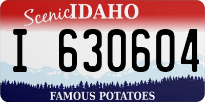 ID license plate I630604