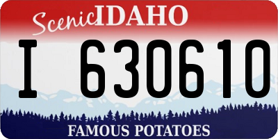 ID license plate I630610