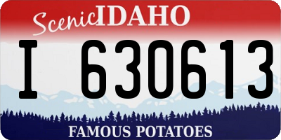 ID license plate I630613