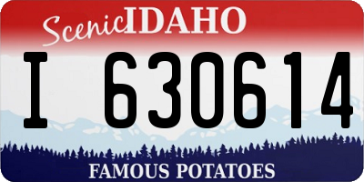 ID license plate I630614