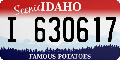 ID license plate I630617