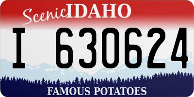 ID license plate I630624