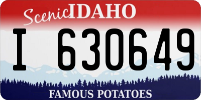 ID license plate I630649