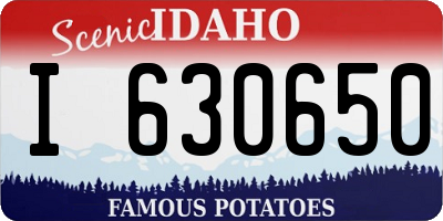 ID license plate I630650