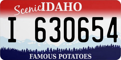 ID license plate I630654