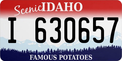 ID license plate I630657