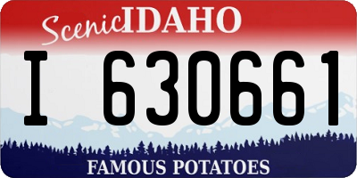 ID license plate I630661