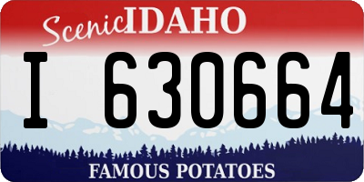 ID license plate I630664