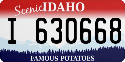 ID license plate I630668