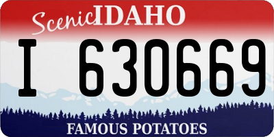 ID license plate I630669