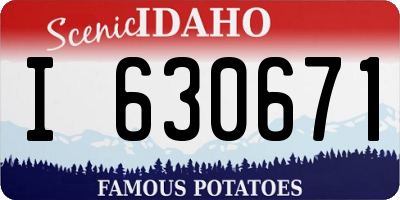 ID license plate I630671