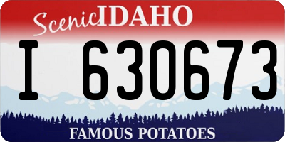 ID license plate I630673
