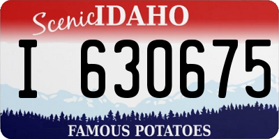 ID license plate I630675