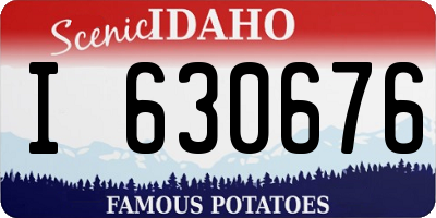 ID license plate I630676
