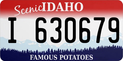 ID license plate I630679