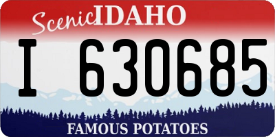 ID license plate I630685