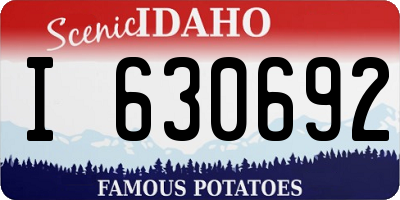 ID license plate I630692