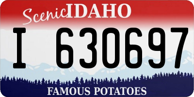 ID license plate I630697