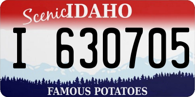 ID license plate I630705