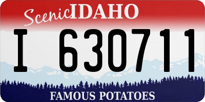 ID license plate I630711