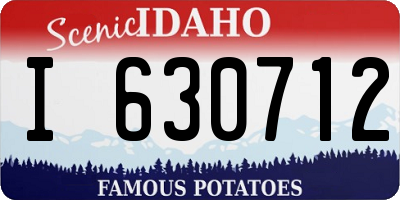 ID license plate I630712