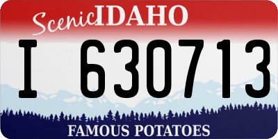 ID license plate I630713