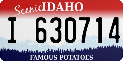 ID license plate I630714