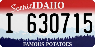ID license plate I630715