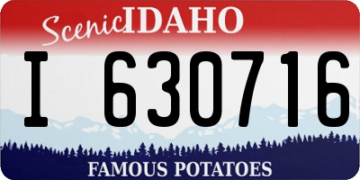 ID license plate I630716