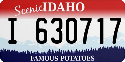 ID license plate I630717