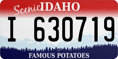 ID license plate I630719
