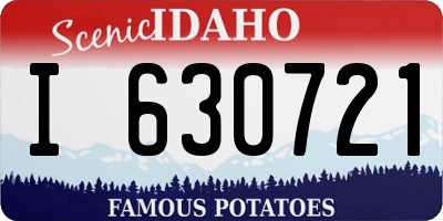 ID license plate I630721