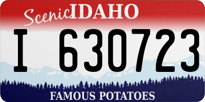 ID license plate I630723