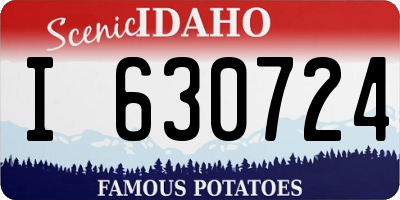 ID license plate I630724