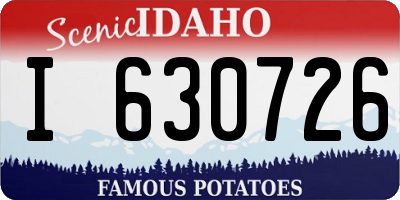 ID license plate I630726