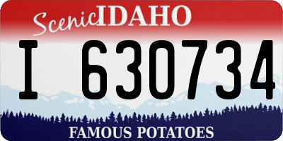 ID license plate I630734